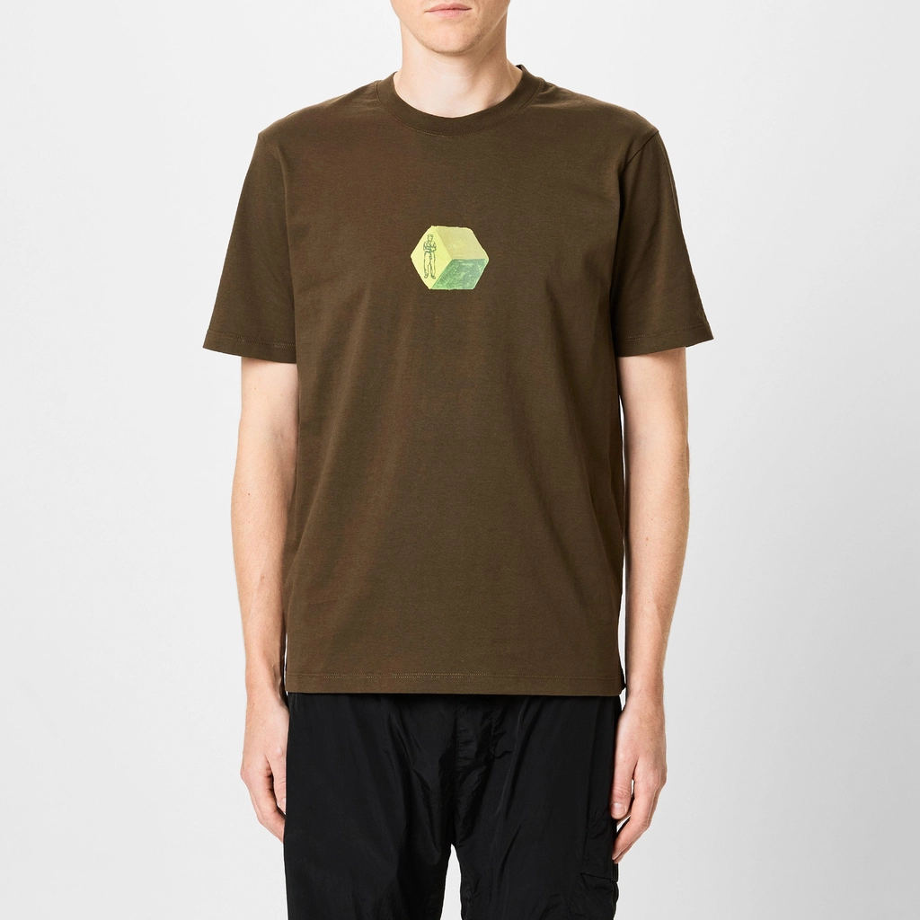 CP Company 30 1 Jersey Logo Graphic T Shirt - Ivy Green 683